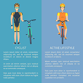 骑车,乐观,海报,隔绝,矢量,插画,喜悦,运动员,衣服,骑自行车,自行车