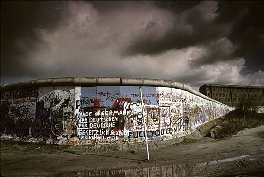 柏林墙,波兹坦广场,20世纪80年代,柏林,德国