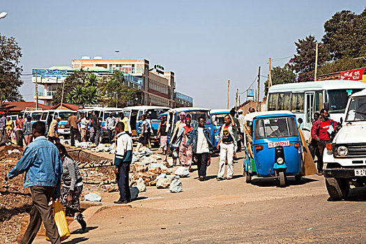 主要街道,裂谷,城镇,埃塞俄比亚,非洲