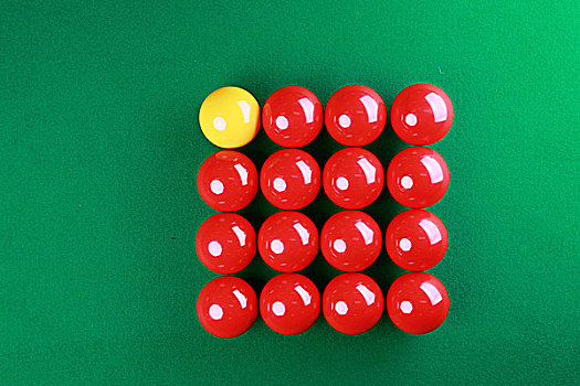 红色,斯诺克,球,方形,绿色背景