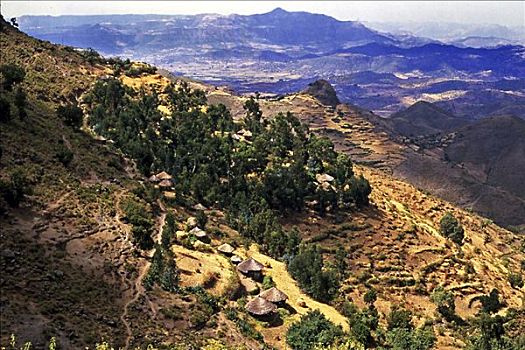 山峦,靠近,拉里贝拉,埃塞俄比亚