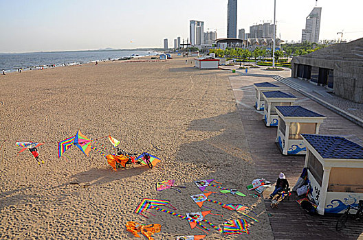 秦皇岛,海滩,沙滩,海边,风筝,玩耍,游玩,5