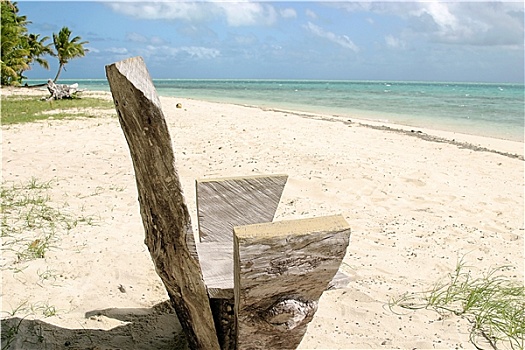 椅子,海岸,棕榈树