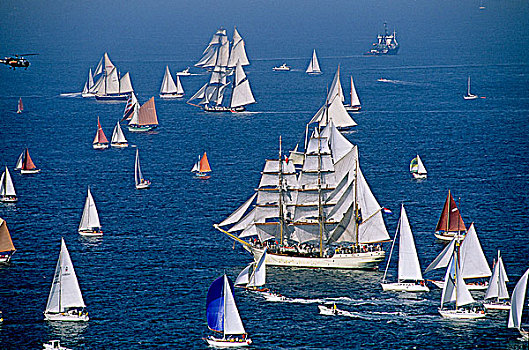 法国,布列塔尼半岛,菲尼斯泰尔,游艇,海洋,竞争