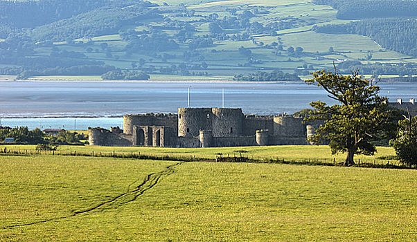 威尔士,安格尔西岛,城堡,远眺,建造,一个,北威尔士,国王