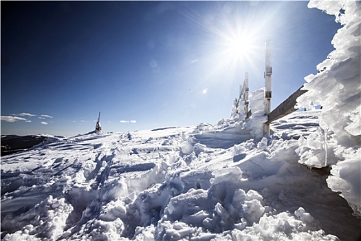 冬天,背景,冰雪