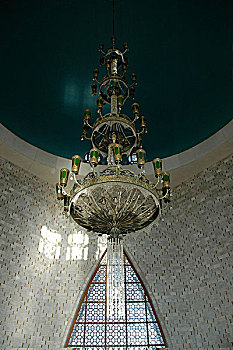 吊灯,室内,国家,陵墓,墓地,卡拉奇,巴基斯坦,60年代,房子,奠基人,穆罕默德-阿里,2005年