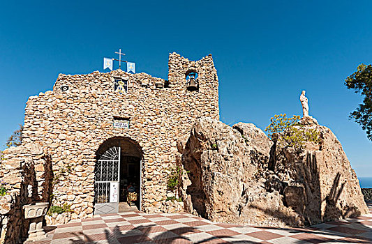 小教堂,岩石,石头,米哈斯,安达卢西亚,西班牙,欧洲