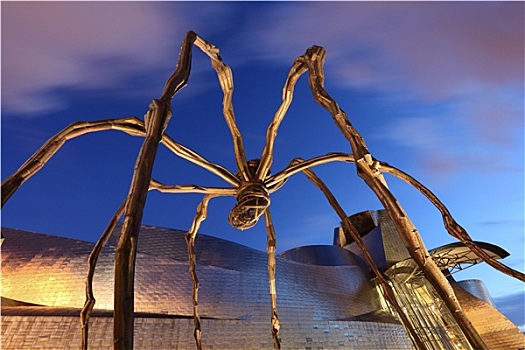巨大,蜘蛛,雕塑,古根海姆博物馆,当代艺术,毕尔巴鄂,西班牙