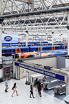 滑铁卢,火车站,伦敦,英国,欧洲