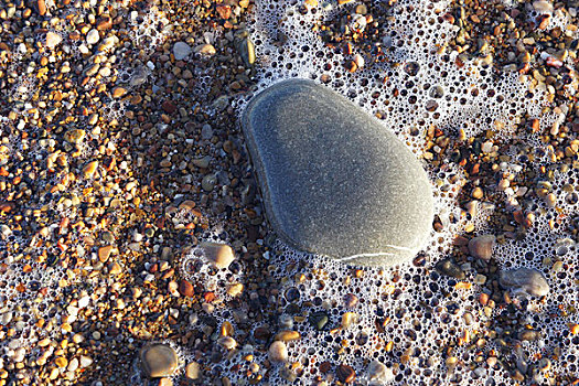 石头,泡沫,水