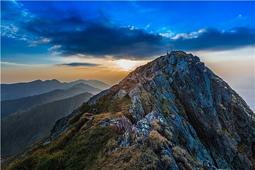 顶峰,山,罗马尼亚