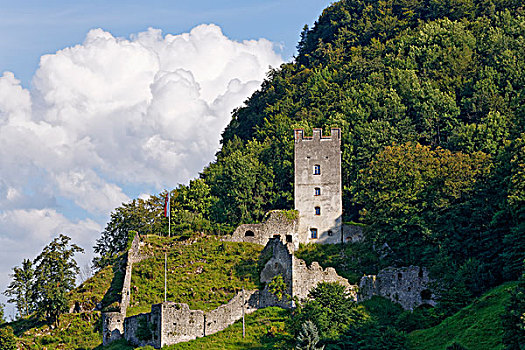 城堡,遗址,旅店,山,上巴伐利亚,巴伐利亚,德国,欧洲