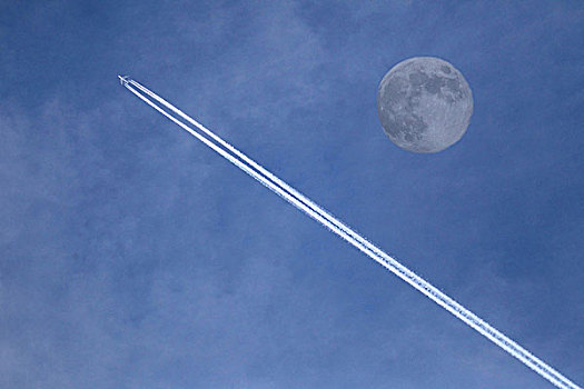 喷气式飞机,浓缩,月亮