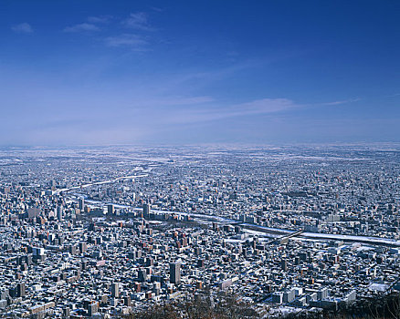 冬天,札幌,山