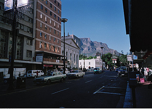 街景,桌山,开普敦,南非
