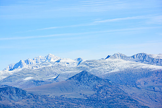 喀纳斯雪山