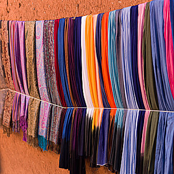 彩色,衣服,出售,瓦尔扎扎特,摩洛哥