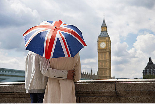 伴侣,英国国旗,伞,伦敦,英格兰