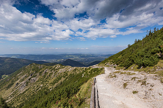 风景,山,徒步旅行,波兰,欧洲