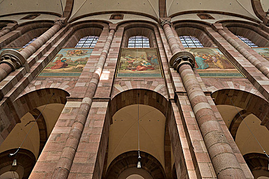 施佩耶尔,大教堂,世界遗产,描绘,教堂中殿