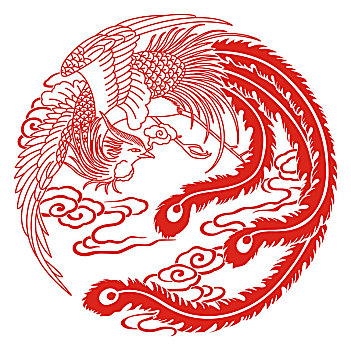 中國(guó)鳳凰剪紙工藝品