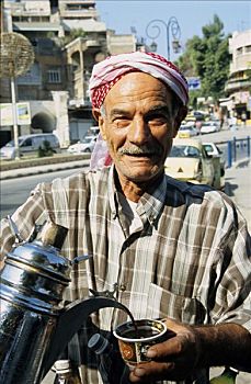 茶,摊贩,哈马,叙利亚,中东,东方