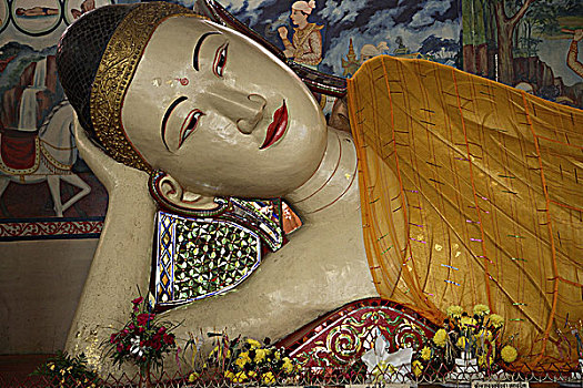 泰国,儿子,寺院,佛教寺庙,睡觉,佛像