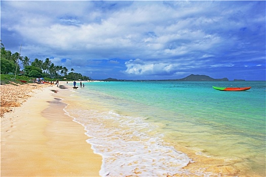 海滩,瓦胡岛,夏威夷