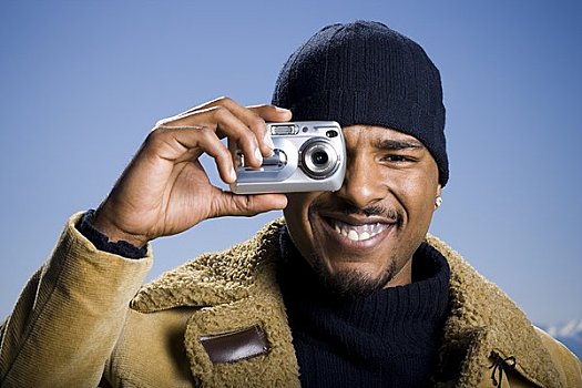 美国黑人,照相,数码相机