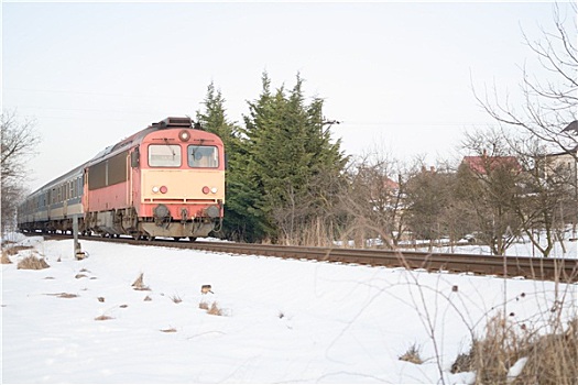 客运列车,冬天