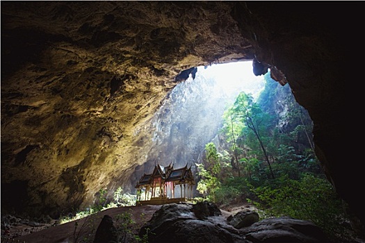 洞穴,流行,亭子,泰国
