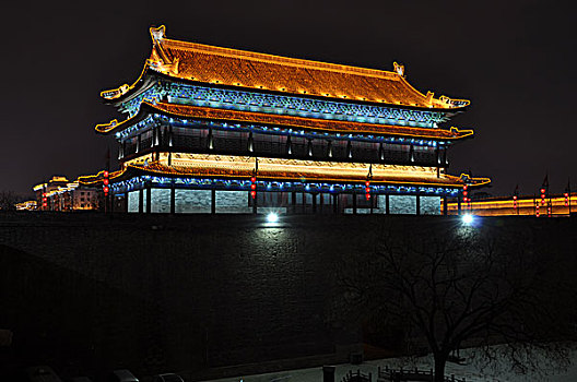 西安城墙夜景