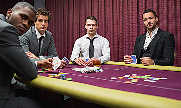 男人,仰视,高,赌注,纸牌,游戏,赌场