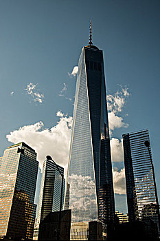 美国,纽约,曼哈顿,市区,建筑,新世界,贸易中心,大幅,尺寸