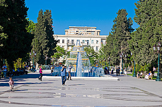 喷泉,巴库,阿塞拜疆