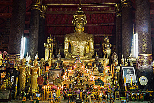 佛像,庙宇,琅勃拉邦,世界遗产,老挝,印度支那,亚洲