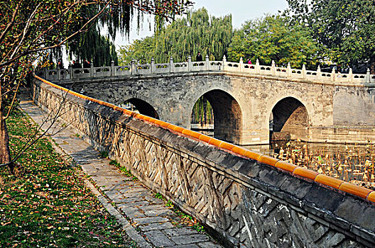 散步场所,桥,水,北京,中国