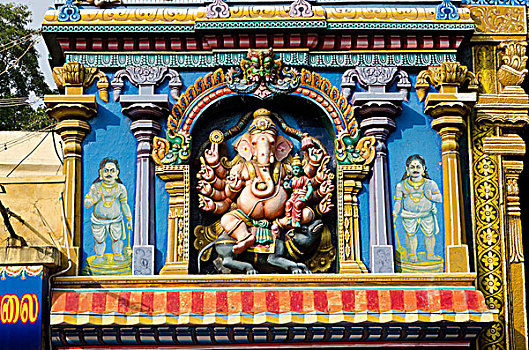一个,庙宇,向上,高,装饰,数以千计,彩色,雕塑,神,马杜赖,泰米尔纳德邦,印度,亚洲