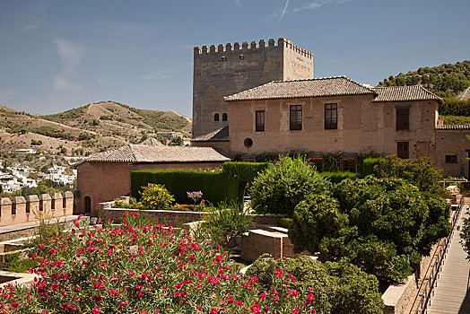 阿尔卡萨瓦城堡,阿尔罕布拉,世界遗产,格拉纳达,安达卢西亚,西班牙,欧洲
