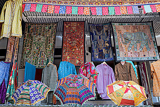 伞,露天市场,乌代浦尔,拉贾斯坦邦,印度