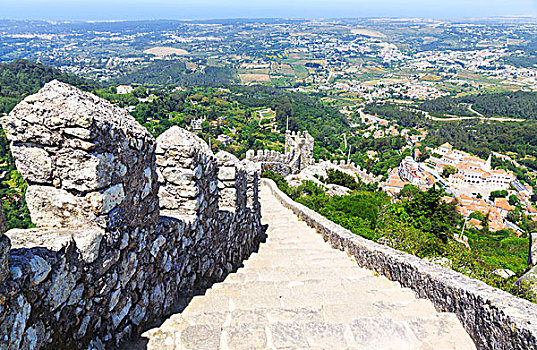 风景,城堡,辛特拉,葡萄牙
