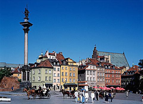 城堡广场,华沙,波兰,欧洲