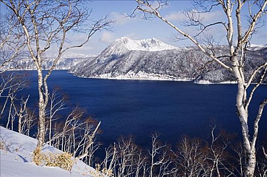 湖,阿寒国家公园,北海道,日本