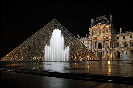 卢浮宫,夜晚