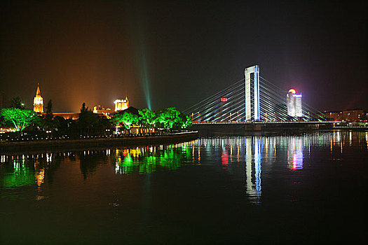宁波甬江大桥夜景