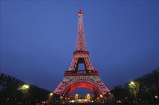 法国,巴黎,全景,埃菲尔铁塔,春节,2004年