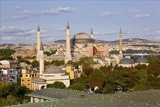 圣索菲亚教堂,索非亚,天际线,伊斯坦布尔,土耳其