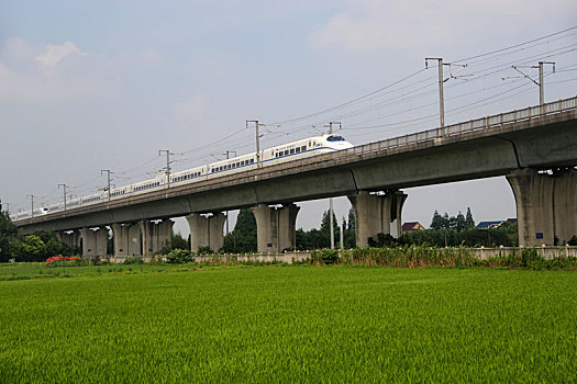 高铁,中国高铁,田园风光