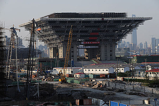 上海世博场馆建设工地